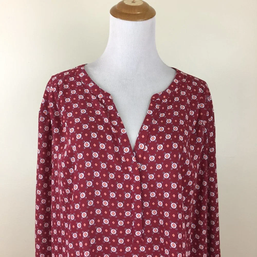 NWT NYDJ NOT YOUR DAUGHTERS JEANS Multi-Color 3/4 Perfect Blouse Shirt - Picture 5 of 11